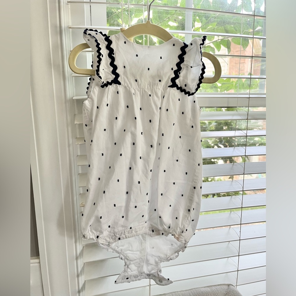 Janie and Jack Swiss Dot romper